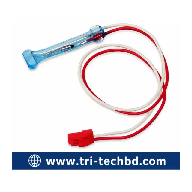 Refrigerator thermal fuse and defrost thermostat assembly