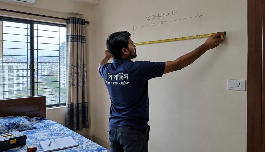 ঘরের মাপ অনুযায়ী কত টনের AC লাগবে?